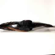 Japanese Vintage  Wood Carved Fish Jizaikagi Yokogi Hearth Hook Crossbar Mingei7