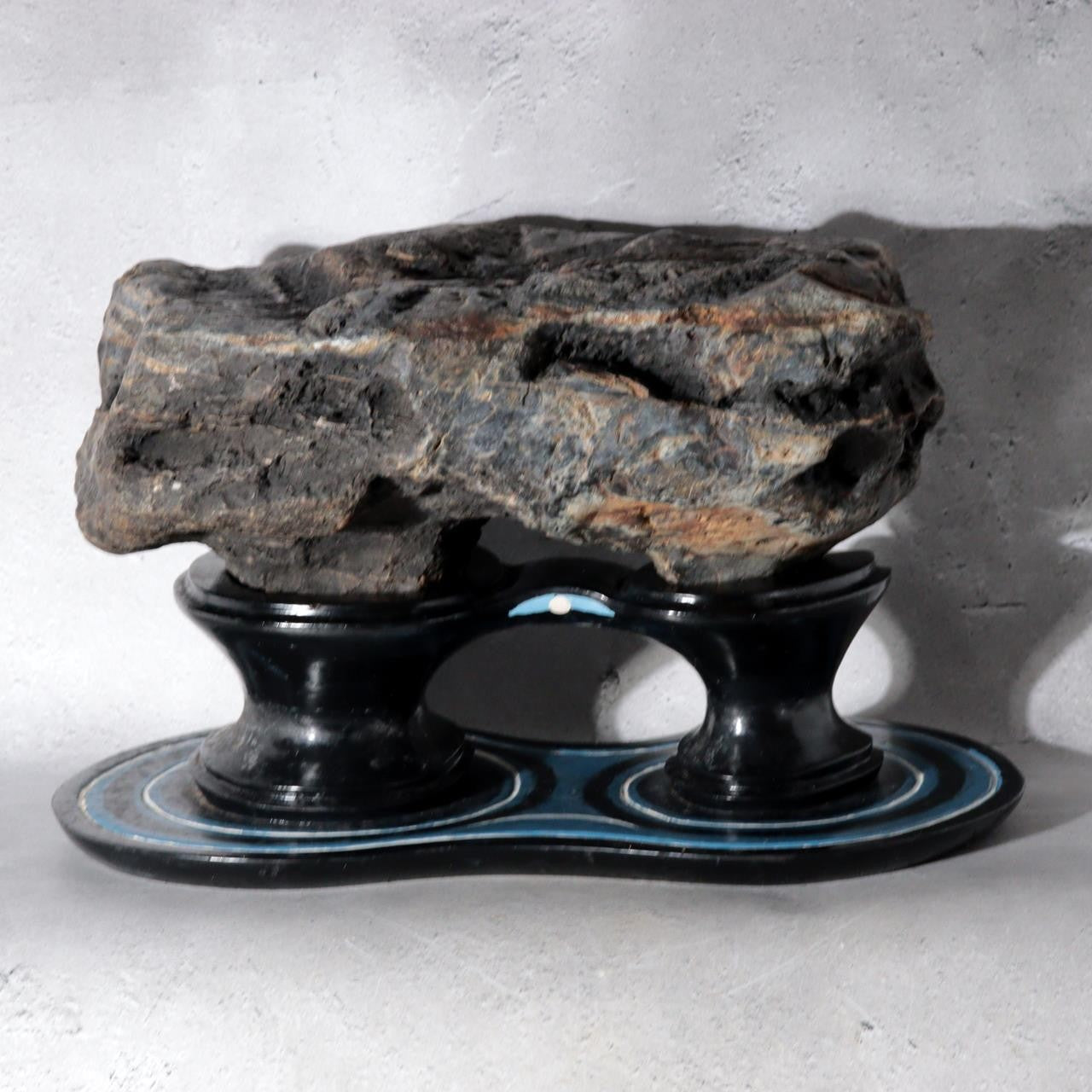 Japanese Suiseki Viewing Stone Ryugumon Sanpo seki Yamagata ishi Bonsai SS441