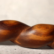 Japanese Antique Wooden Staff Shimenawa Spiral Twist Nyoi Buddhist Shinto 54cm6