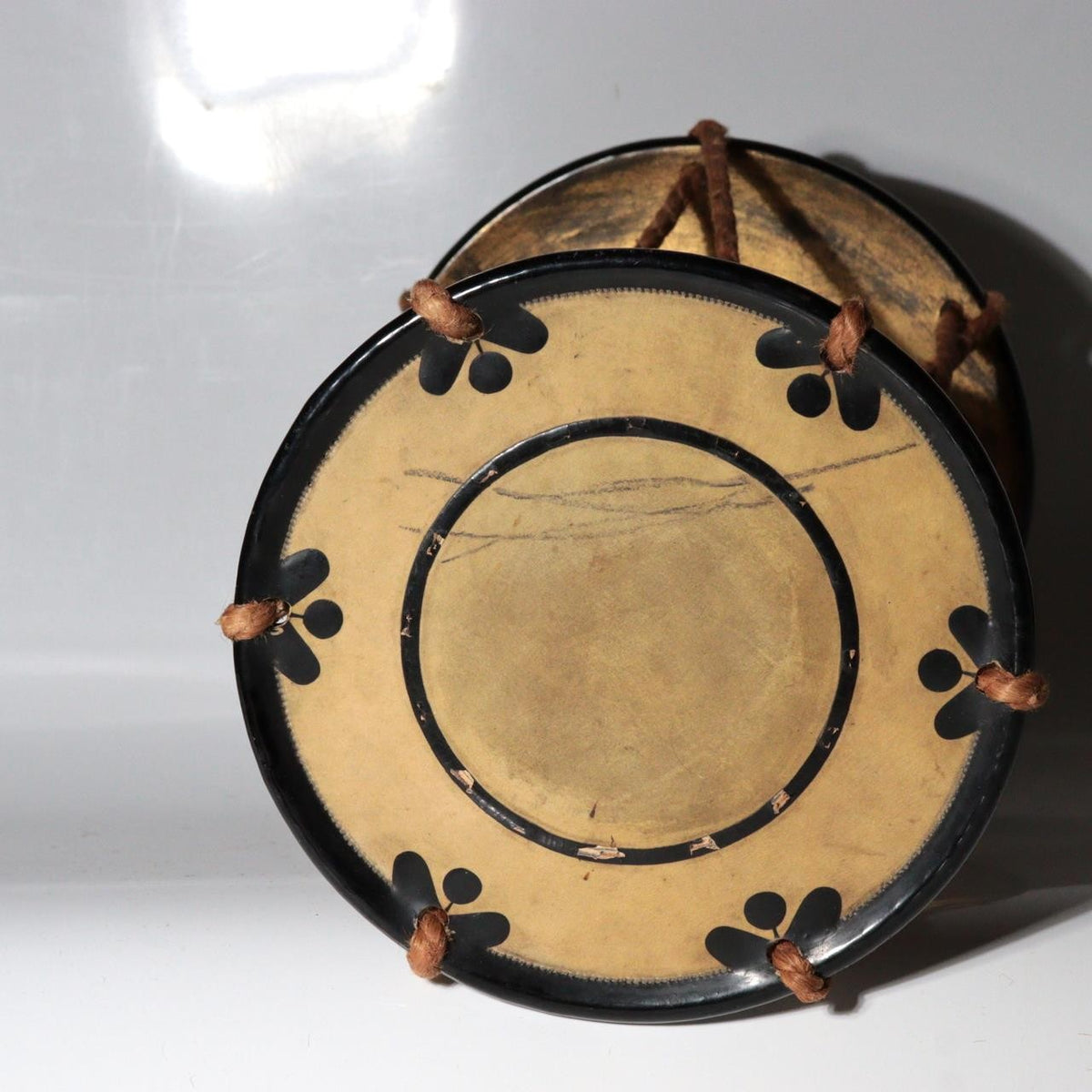 Antique Japanese Tsuzumi Hourglass Drum Maki-e Lacquer Gold Motif4