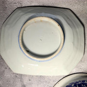 Antique Japanese Imari Transferware Set Rabbit Wave Bowl & Two Rooster Dishes8