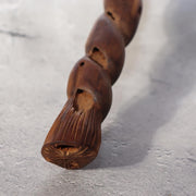 Japanese Antique Wooden Staff Shimenawa Spiral Twist Nyoi Buddhist Shinto 54cm14