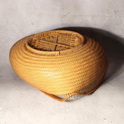 Japanese Bamboo Flower Basket Vase Hanakago Signed Chagetsu Ikebana Woven WO52311