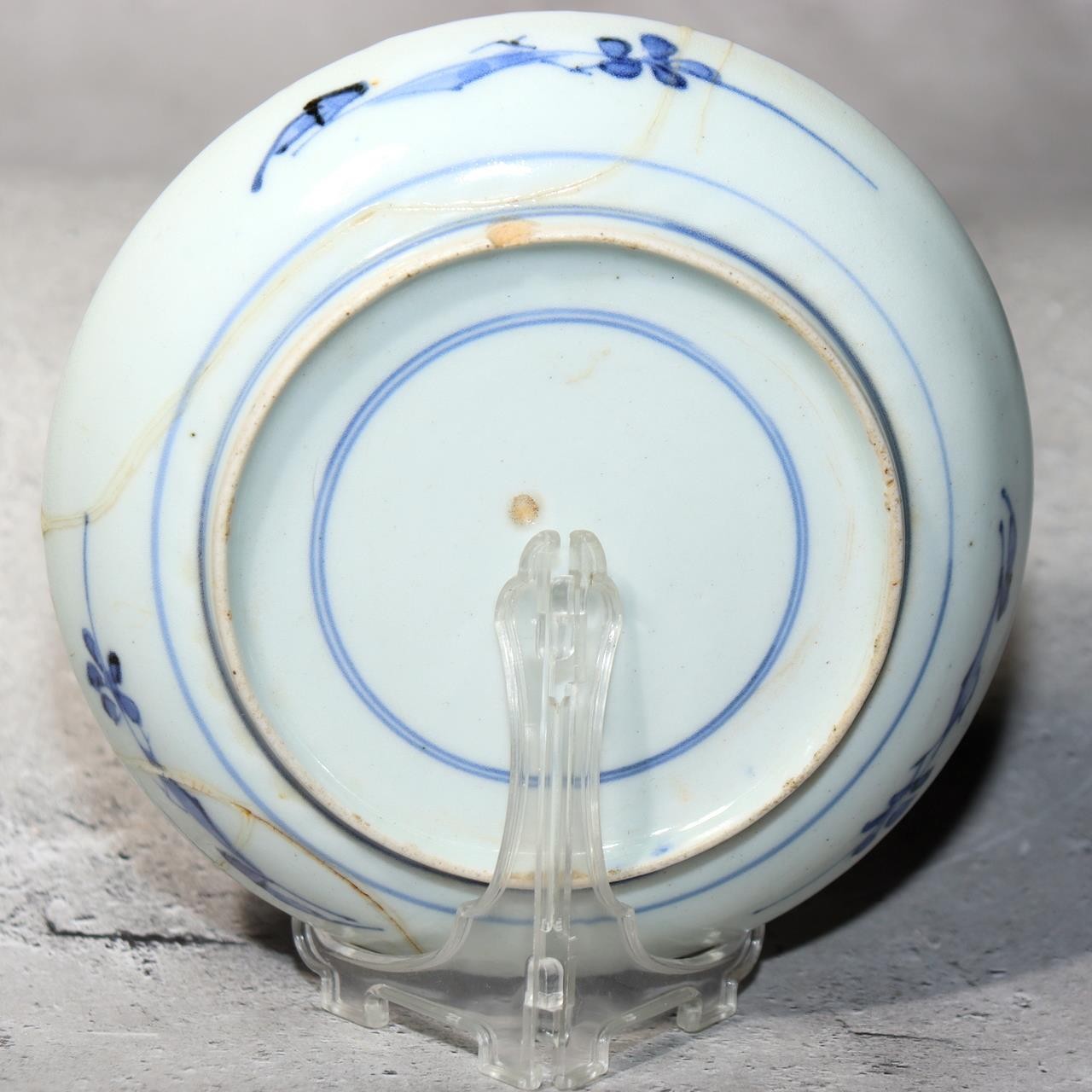 Antique Japanese KoImari Porcelain Dish Flower Cart 17th C. Edo Repair IP12810