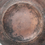 Japanese Mashiko Ware Ceramic Teapot Dark Brown Glaze Slip Motif PCP1469