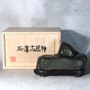 Vintage Japanese Kamuikotan Suiseki Viewing Stone Mountain Shape Daiza Box21