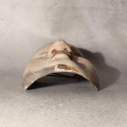 Japanese Antique Wooden Mask Female Woman Noh Kagura Style & Brocade Bag MSK52617