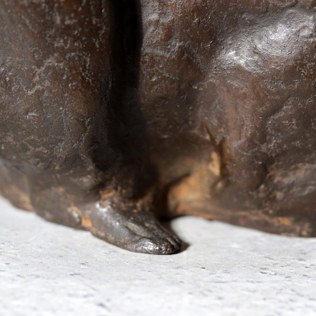 Vintage Japanese Cast Bronze Rat Figurine by Hansan Zodiac Ornament15
