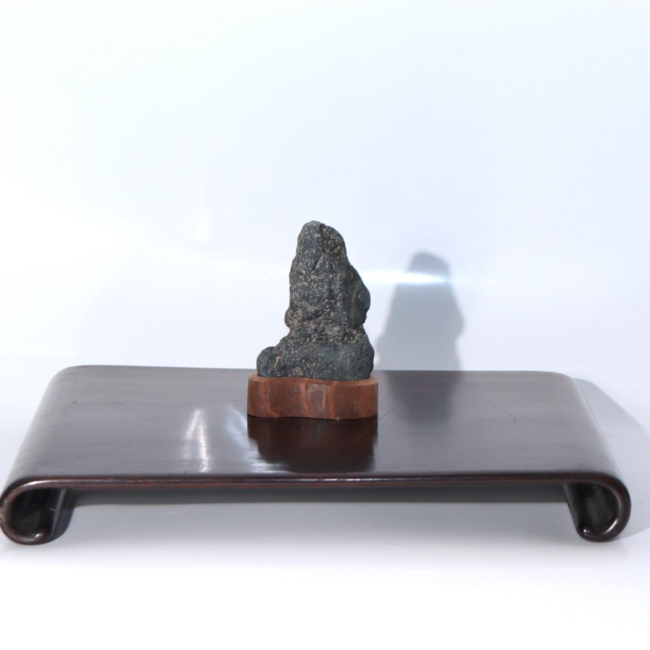 Japanese Vintage Wooden Suiseki Display Stand Base Karaki Wood Root Set of 22