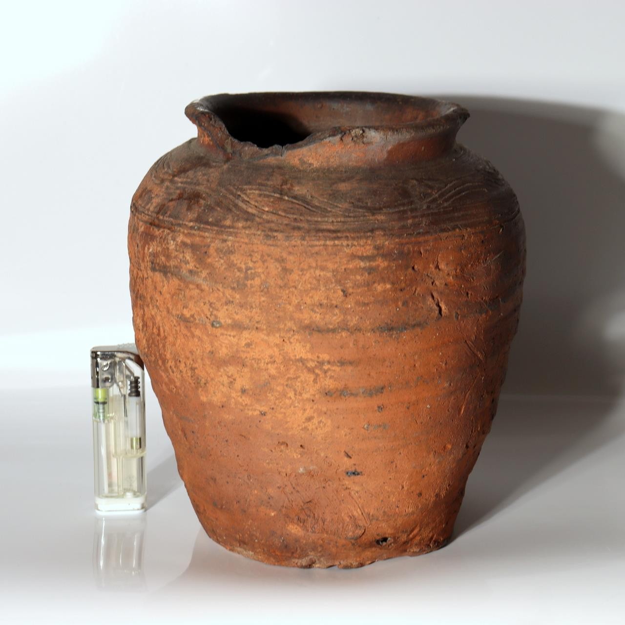 Antique Tokoname Tsubo Jar Muromachi Momoyama Ubakuchi Kiln Mark Wabi Sabi Japan3