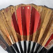 Antique Edo Japanese Iron Gunsen War Fan Big Dipper Sun Kamon Samurai BOSa778