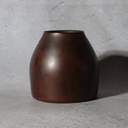Vintage Japanese Cast Bronze Flower Vase Signed Masaki Hara Metalwork BV7697