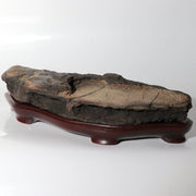 Vintage Japanese Sajigawa Suiseki Viewing Stone "Amanohashidate" Tomobako SS23415