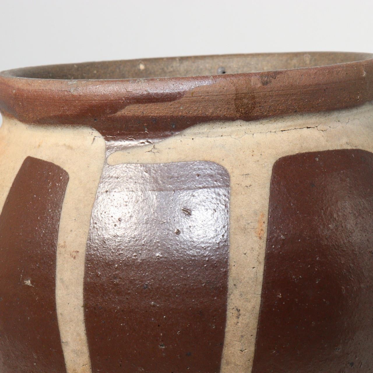 Japanese Antique Tanba ware Jar Vase Pottery PV14515