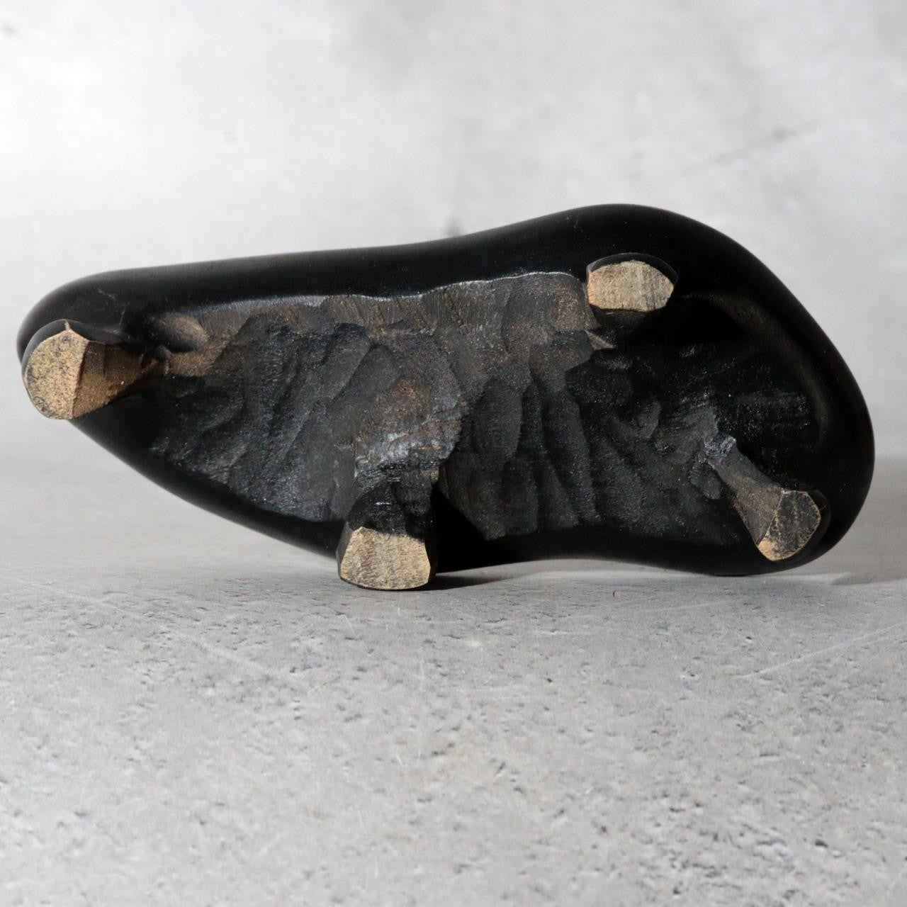 Japanese Hokkaido Daruma Suiseki Viewing Stone with Wooden Daiza Base11