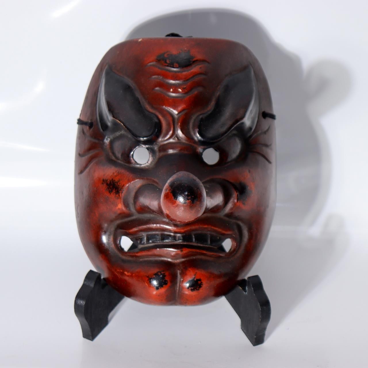 Japanese Antique Style Tengu Kimen Mask Dry Lacquer Kanshitsu Gyodo-men Ritual12
