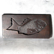 Taisho Showa Japanese Wooden Kashigata Sweets Mold Tai Sea Bream WO6604