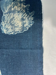Antique Japanese Kofu Indigo Tsutsugaki Fabric Kaioke Shell Motif 145cm17