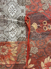 Antique 19th 20th C. Japanese Kinran Brocade Buddhist Temple Banner Phoenix13