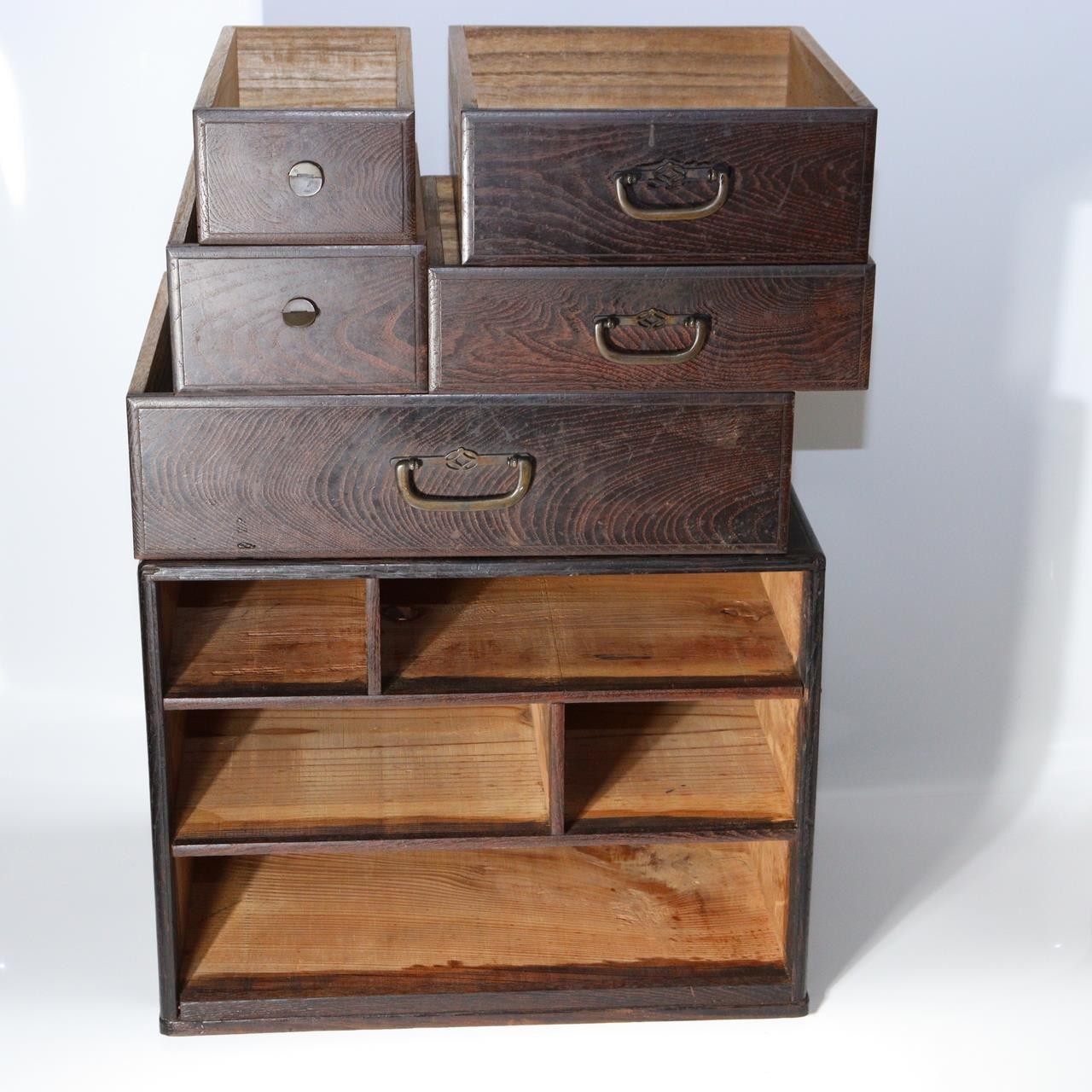 Japanese Mulberry Wood Ko-Hikidashi Small Chest Hidden Secret Compartment 37cm11