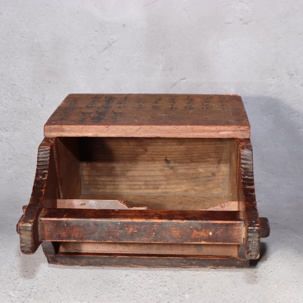 Japanese Antique Money Box Saisenbako Savings Taisho 1918 Temple Shrine Style13