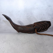 Antique Japanese Jizai-kagi Hearth Hook Slender Eel/Carp Wood Carving Movable15