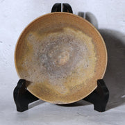 Japanese Vintage Bizen Ware Matcha Tea Bowl Signed Hira-chawan Modern Era1