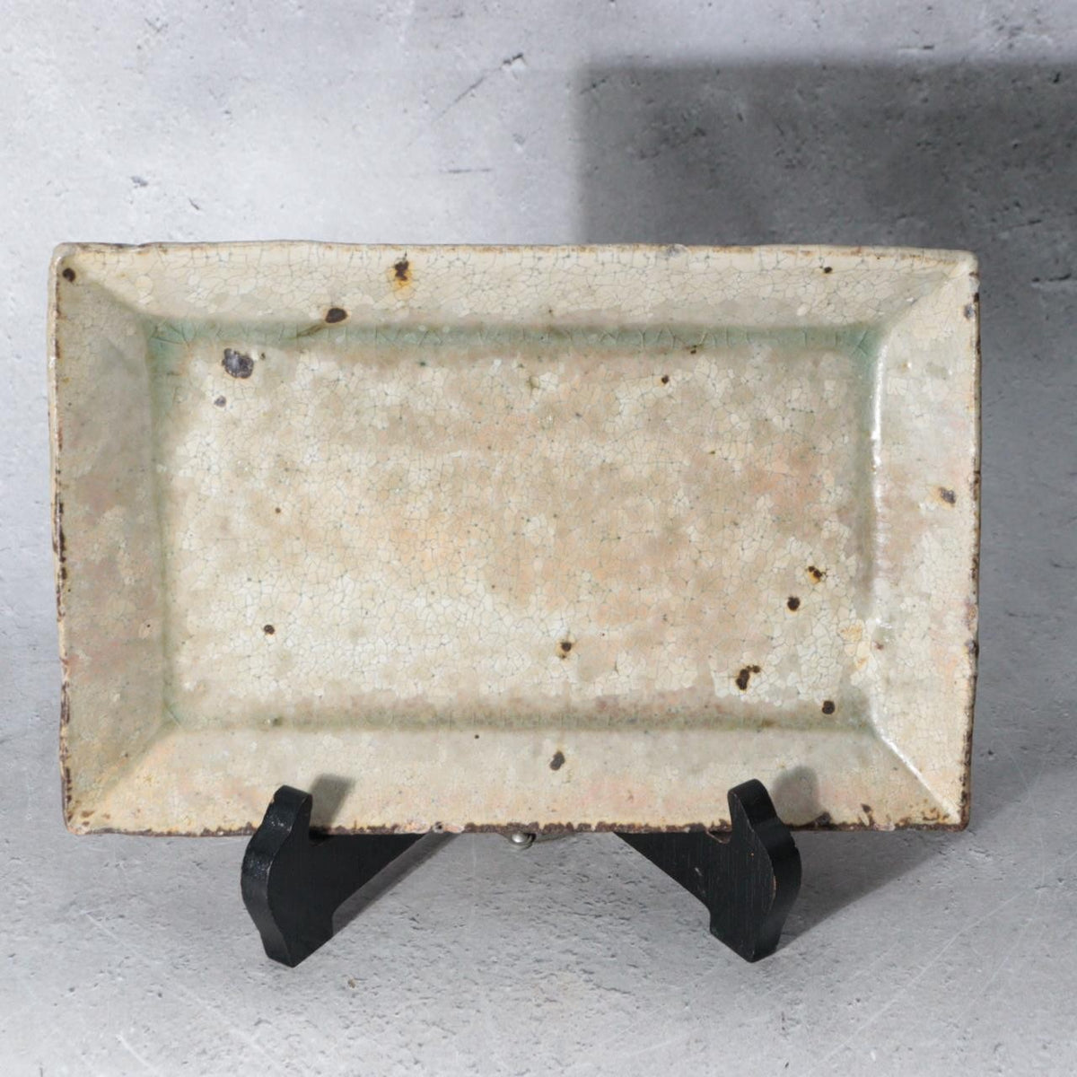 Contemporary Japanese Pottery Rectangular Plate Atsushi Ogata Hakeme Kohiki0
