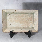 Contemporary Japanese Pottery Rectangular Plate Atsushi Ogata Hakeme Kohiki0