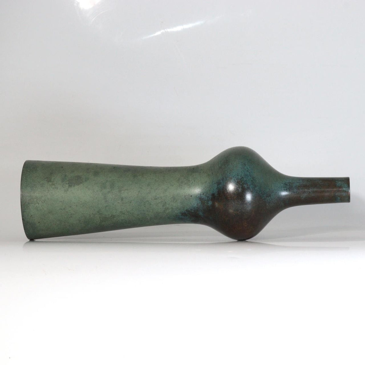 Vintage Japanese Copper Flower Vase Unique Shape Suibyo Water Jug5