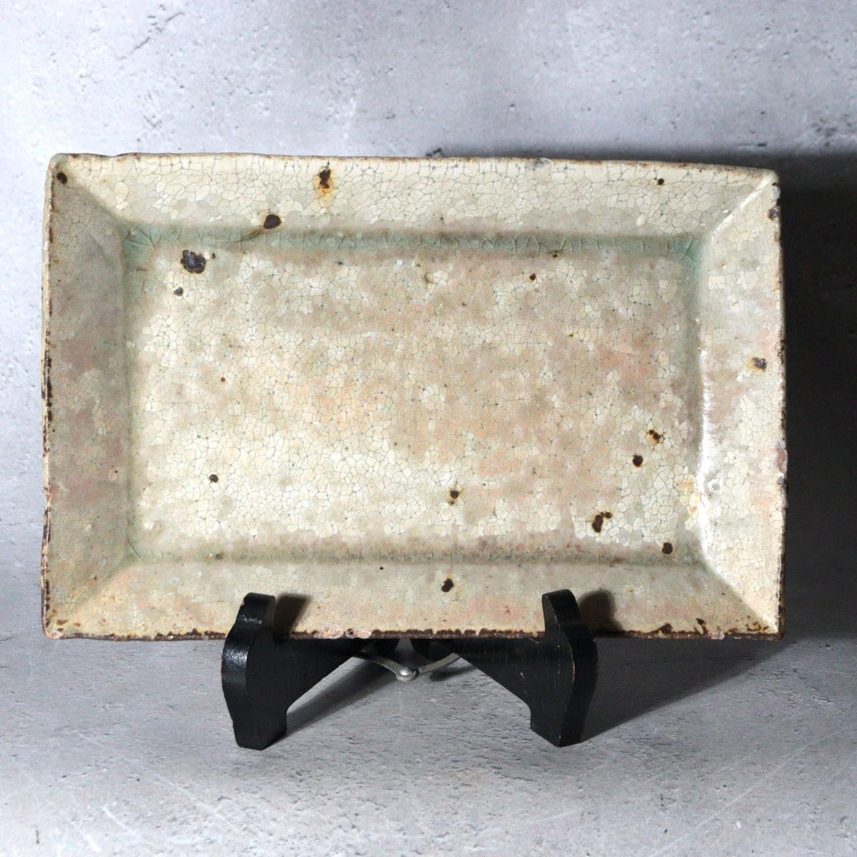 Contemporary Japanese Pottery Rectangular Plate Atsushi Ogata Hakeme Kohiki1