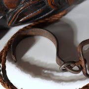 Japanese Vintage  Wood Carved Fish Jizaikagi Yokogi Hearth Hook Crossbar Mingei17