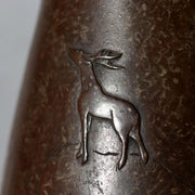Early 20th Century Japanese Bronze Vase Yoshimitsu Kinjiro Ogasawara Statue2