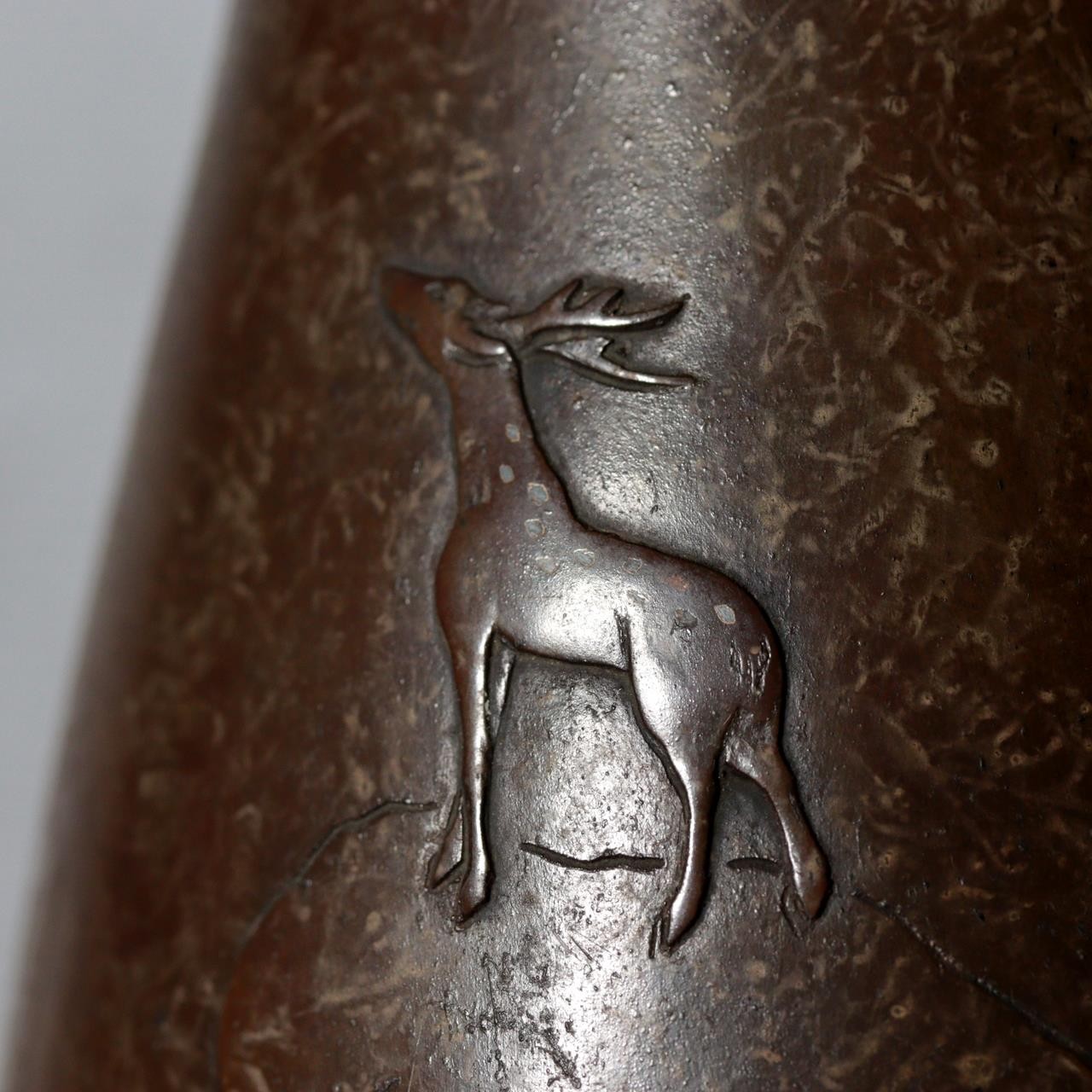 Early 20th Century Japanese Bronze Vase Yoshimitsu Kinjiro Ogasawara Statue2
