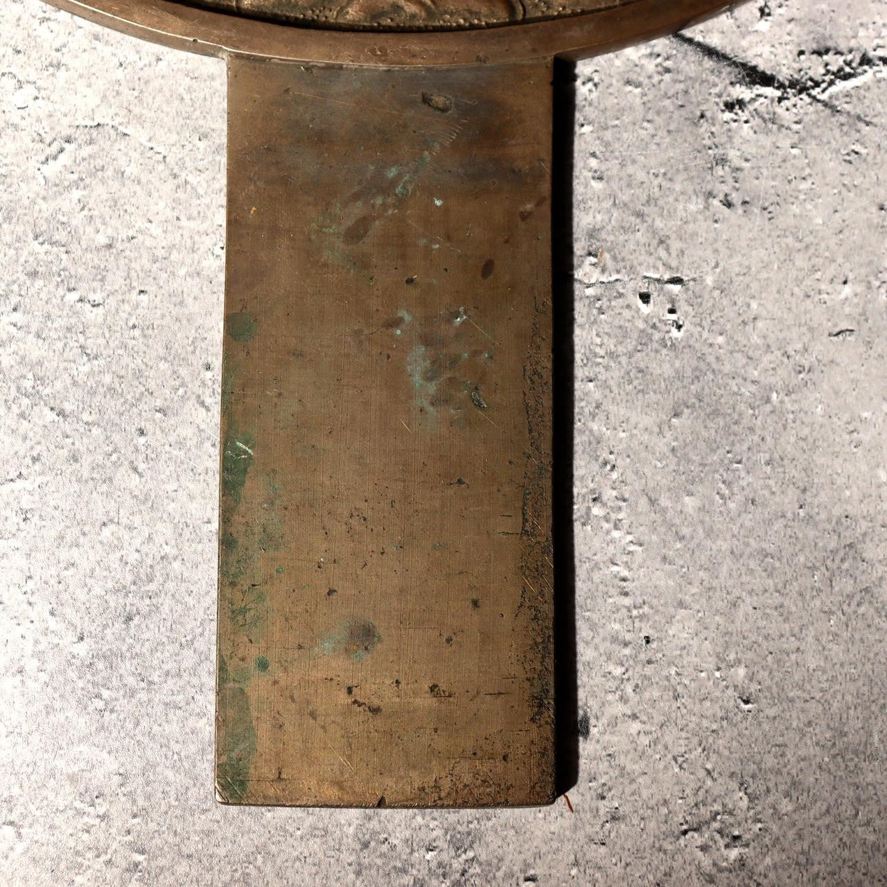 Japanese Antique Bronze Mirror Crane Turtle Pine Tree Tenkaichi Signed 30cm 680g16