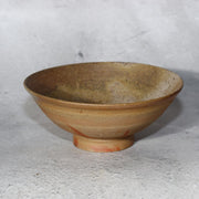 Japanese Vintage Bizen Ware Matcha Tea Bowl Signed Hira-chawan Modern Era3