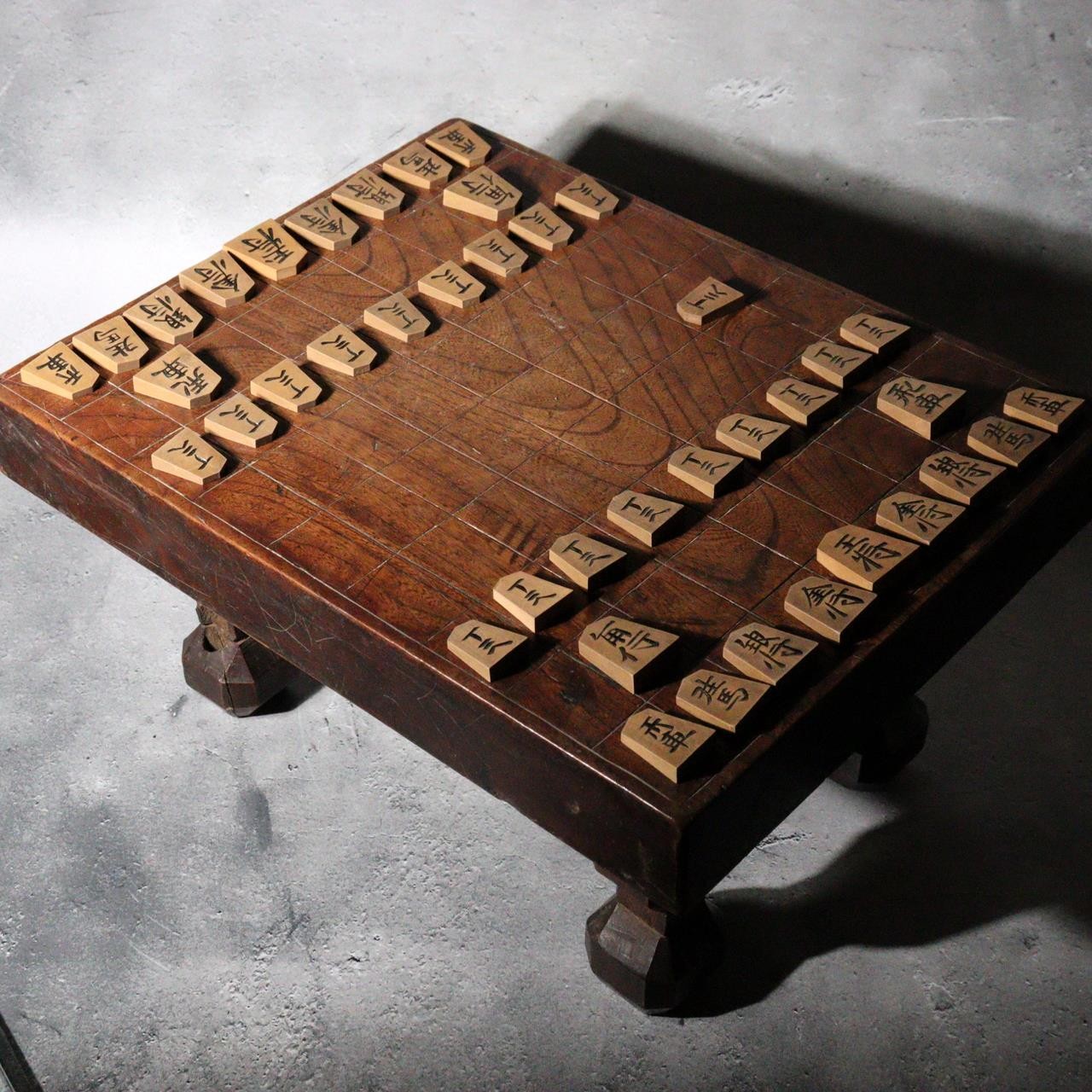 Authentic 1947 Showa 22 Japanese Shogi Set Vintage Solid Wood Game Board  Pieces0