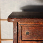 Japanese Antique Cabinet Kotansu Kurogaki Black Persimmon Keyaki Wood Shelf20