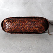 Japanese Vintage Antique Mingei Bamboo Basket & Ikkanbari-style Tea Caddy Set12