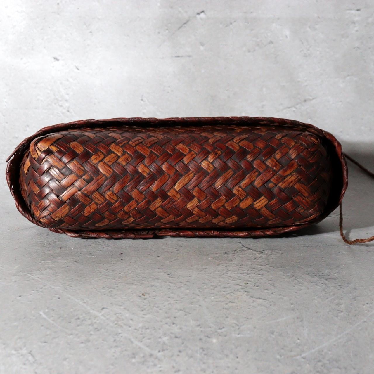Japanese Vintage Antique Mingei Bamboo Basket & Ikkanbari-style Tea Caddy Set12