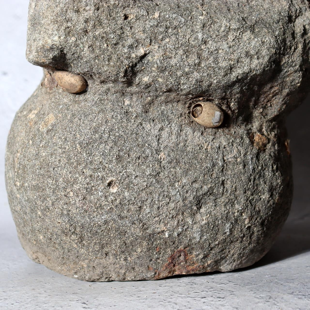 Antique Japanese Stone Gorinto Five-Element Pagoda Edo Period Maritime Shells9