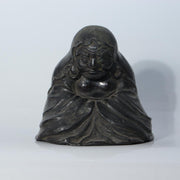 Japanese Antique Cast Bronze Bodhidharma Daruma Seated Statue Figure BOSa560