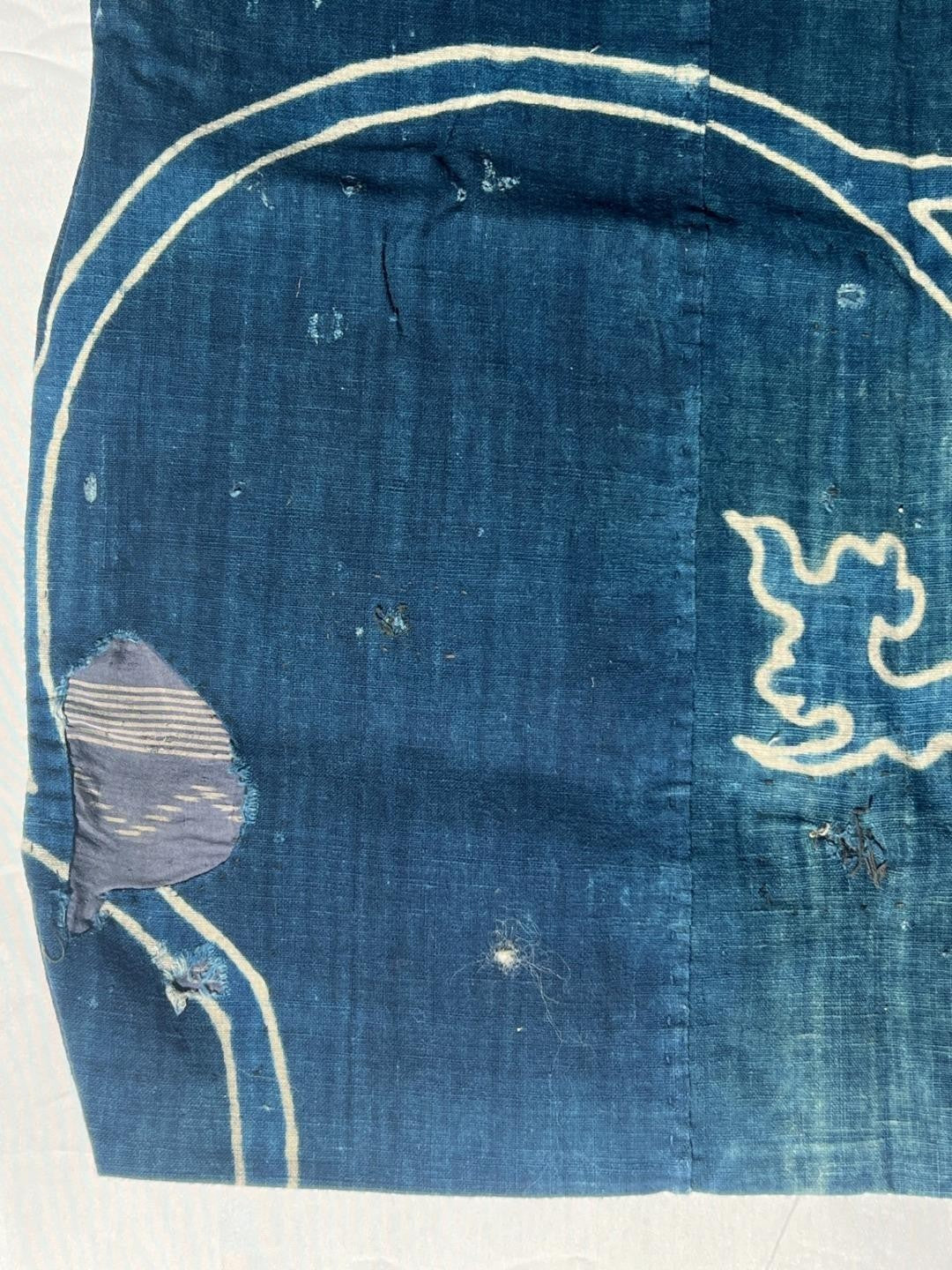 Antique Japanese Kofu Indigo Tsutsugaki Cloth Bag Old Textile BRKW190This is an9