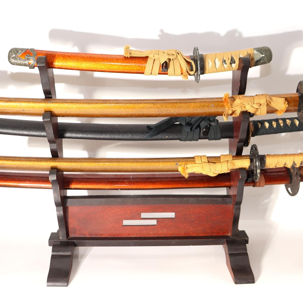 Japanese Vintage Wood Katana Sword Stand Rack 5-Tier Display Katanakake SWR3601