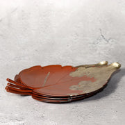 Japanese Bronze Silver Leaf Plates by Yoshimitsu Nishimura Takaoka doki w box10