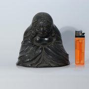 Japanese Antique Cast Bronze Bodhidharma Daruma Seated Statue Figure BOSa563