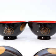 11-Piece Japanese Antique Urushi Lacquerware Set Gold Maki-e Chrysanthemum etc4