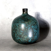 Vintage Japanese Bronze Vase Mottled Blue Green Patina BV7842