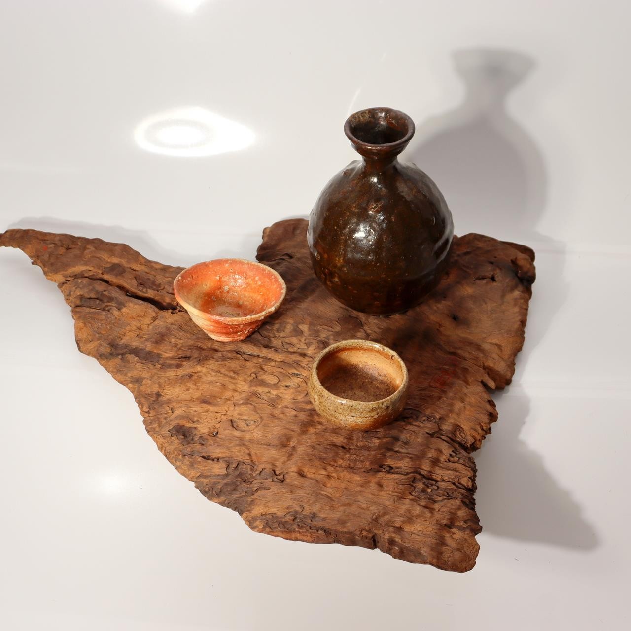 Vintage Japanese Burl Wood Display Stand Wabi Sabi Kanban Sign Fragment WO53713