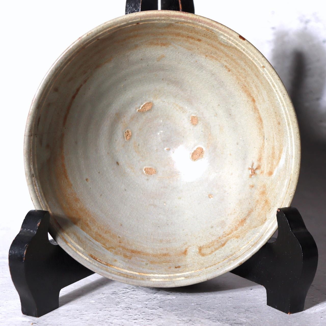 Edo Period Matsushiro-yaki Tea Bowl - Goryeo Celadon Style - Mismatched PCP2887